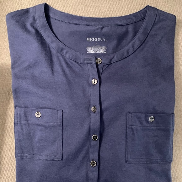 Merona Tops - 2 Henley Tops Size L Long Sleeve